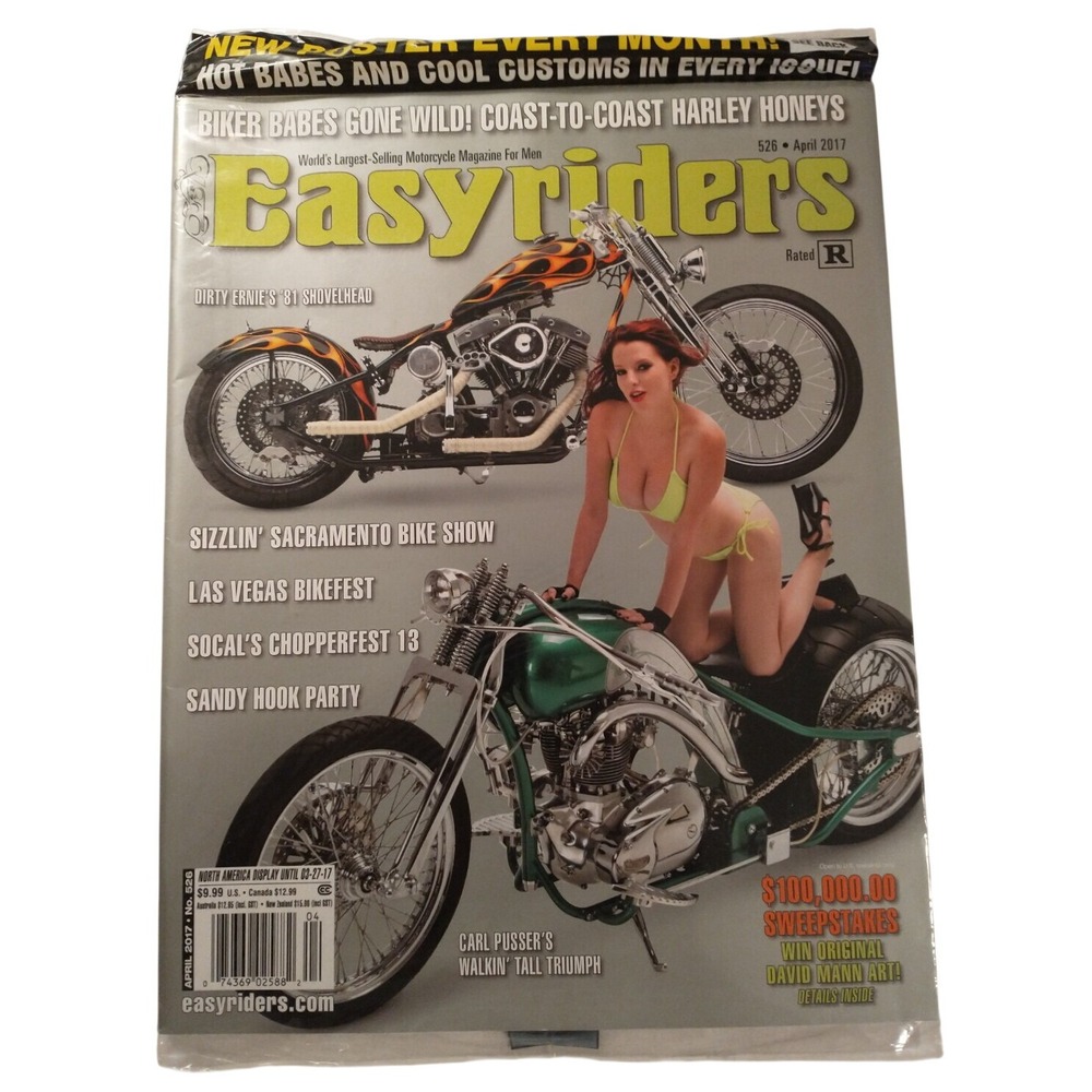 Easyriders Magazine April 2017 No 526 Harley Shovelhead Triumph Sealed w Poster